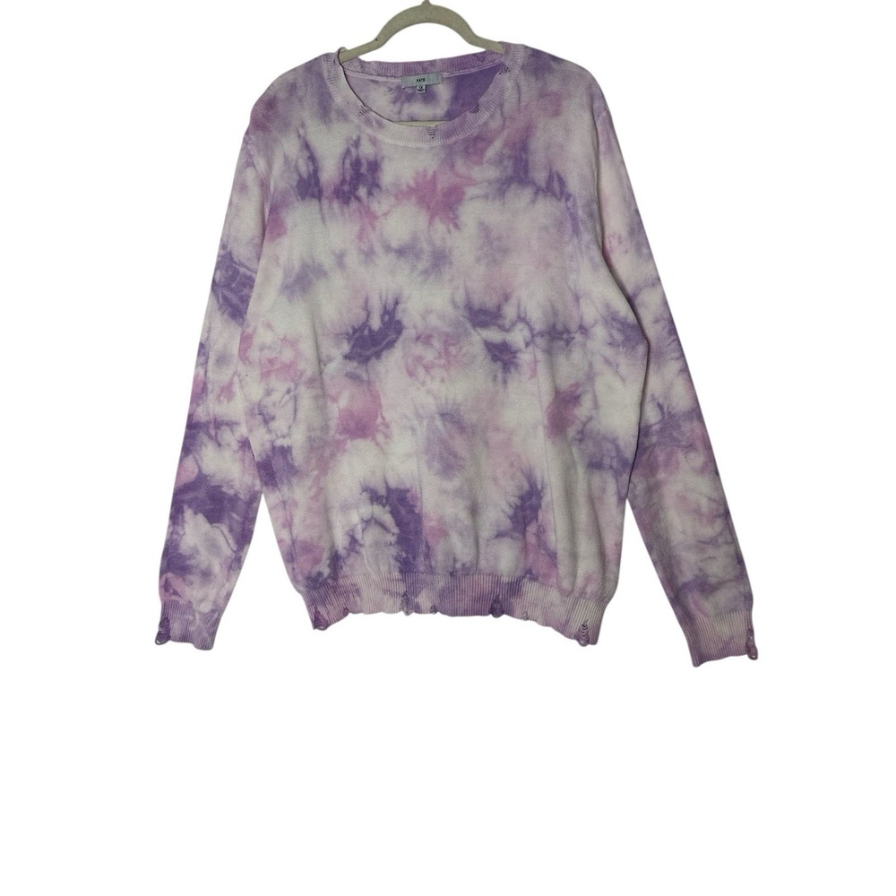 Fate Sweatshirt Top Women's Size 1X Long Sleeve Round Neck Tie Dye Outdoor